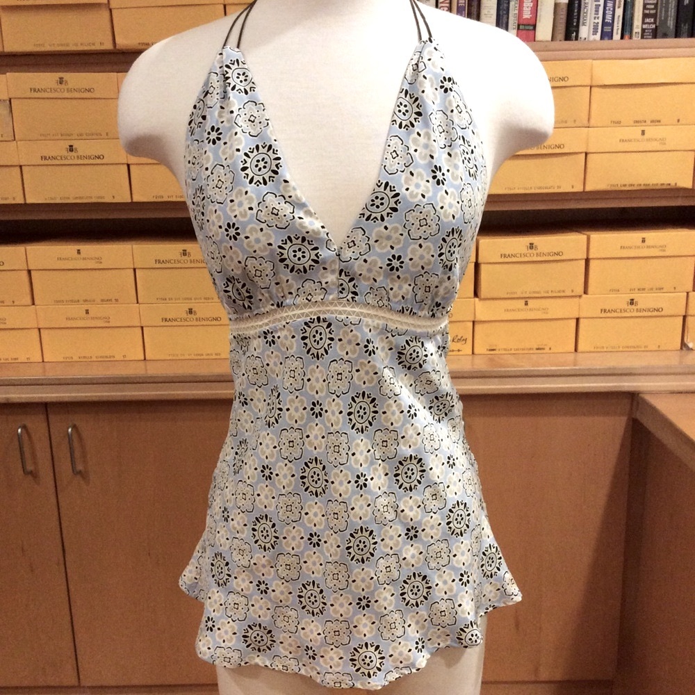 💯% silk halter top by LA designer kablan. Sz XS.